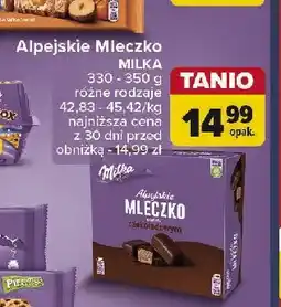 Carrefour Czekoladki czekoladowe Milka alpejskie mleczko oferta