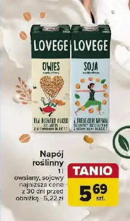 Carrefour Napój sojowy z wapniem Lovege oferta