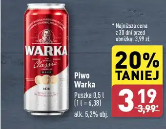 ALDI Piwo Warka 0,5 l oferta