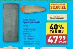 ALDI ADVENTURIDGE Śpiwór ultralekki oferta