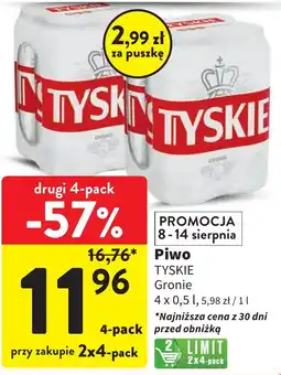 Piwo TYSKIE Gronie 4x0,5l