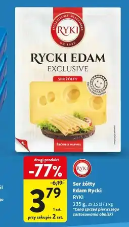 Intermarche Ser żółty Edam Rycki RYKI 135 g oferta