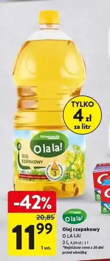 Intermarche Olej rzepakowy O LA LA! 3 l oferta