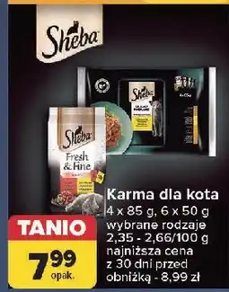 Carrefour Karma dla kota z kurczakiem drobiem indykiem Sheba Fresh & Fine oferta