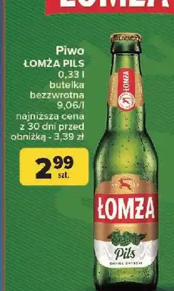 Carrefour Piwo Łomża Pils oferta