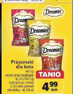 Carrefour Przysmak dla kota z kurczakiem Dreamies oferta