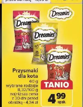 Carrefour Przysmak dla kota z kurczakiem Dreamies oferta