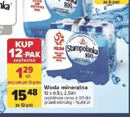 Carrefour Woda gazowana Staropolanka 800 oferta