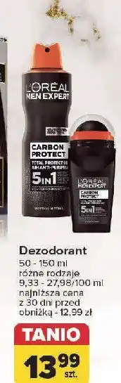 Carrefour Anti-perspirant 5 in 1 L'oreal Men Expert Carbon Protect oferta