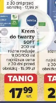 Carrefour Krem do twarzy i ciała intensywnie nawilżający Nivea Soft oferta