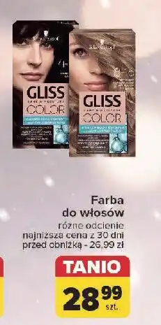 Carrefour Krem koloryzujący do włosów 8-16 naturalny popielaty blond Gliss Kur Care & Moisture Color oferta