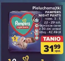 Carrefour Pieluszki dla dzieci 5 Pampers Night Pants oferta