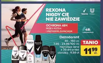 Carrefour Antyperspirant black + white Rexona Invisible oferta