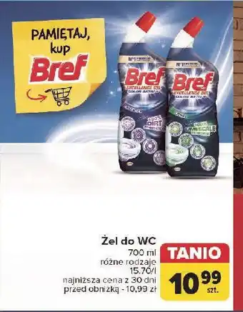 Carrefour Żel do wc citrus Bref Excellence Gel Color Aktiv oferta