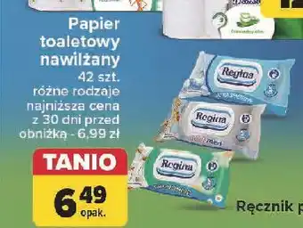 Carrefour Papier toaletowy nawilżany ultra med Regina oferta