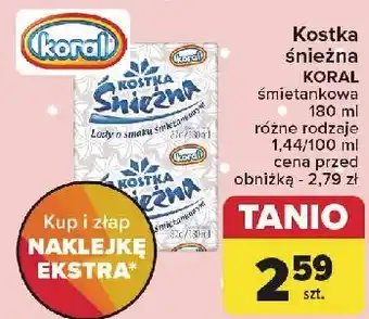 Carrefour Lód śmietankowy Koral Kostka Śnieżna oferta