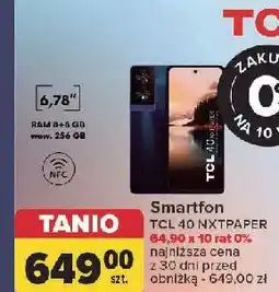 Carrefour Smartfon 40 nxtpaper niebieski Tcl oferta