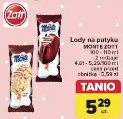 Carrefour Lód w białej czekoladzie Zott Monte oferta