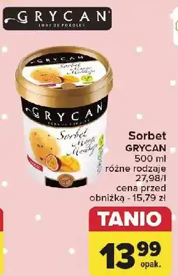 Carrefour Sorbet z brzoskwini i marakui Grycan oferta