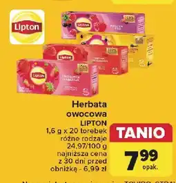 Carrefour Herbata truskawka rabarbar Lipton oferta