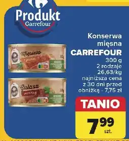 Carrefour Gulasz wieprzowy Carrefour oferta