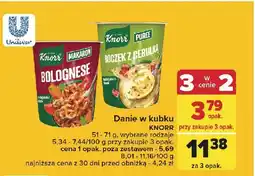 Carrefour Makaron bolognese Knorr Danie oferta