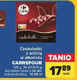 Carrefour Czekoladki nadziewane wiśnią w alkoholu Carrefour Extra oferta