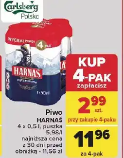 Carrefour Piwo Harnaś Jasne Pełne oferta