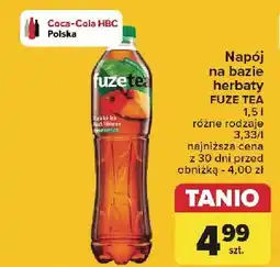 Carrefour Napój black ice tea peach hibiscus Fuzetea oferta