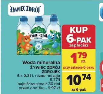 Carrefour Woda niegazowana Żywiec Zdrój Zdrojek oferta