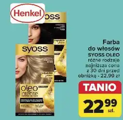 Carrefour Farba do włosów intensywna czerń 1-10 Syoss Oleo Intense oferta