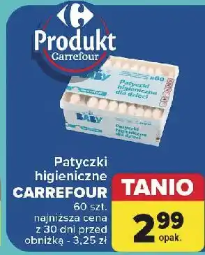 Carrefour Patyczki higieniczne dla dzieci Carrefour Baby oferta