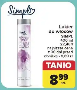 Carrefour Lakier do włosów Simpl oferta