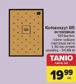 Carrefour Kołozeszyt b5/100 k kratka Interdruk oferta