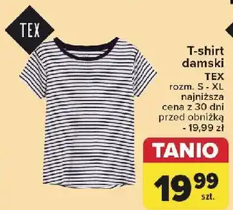 Carrefour T-shirt damski s-xl Tex oferta