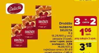 Carrefour Market Drożdże instant Delecta oferta