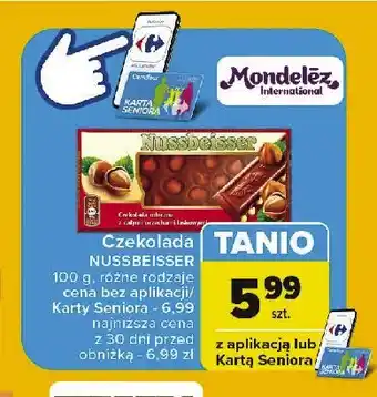 Carrefour Market Czekolada mleczna z całymi orzechami Alpen gold nussbeisser oferta