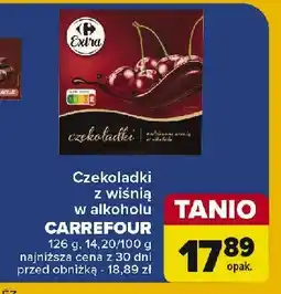Carrefour Market Czekoladki nadziewane wiśnią w alkoholu Carrefour extra oferta