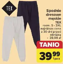 Carrefour Spodnie dresowe męskie s-3xl Tex oferta