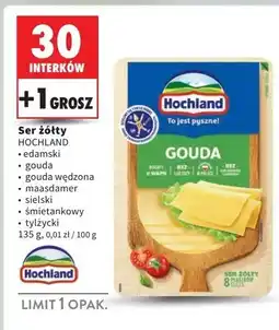 Intermarche Ser gouda wędzony plastry Hochland oferta