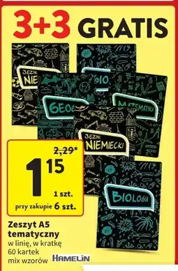 Intermarche Zeszyt biologia a5 60k Hamelin oferta