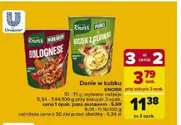 Carrefour Puree boczek z cebulką Knorr danie oferta