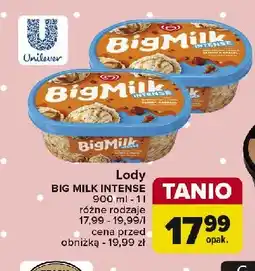 Carrefour Lody słony karmel intense Algida big milk oferta