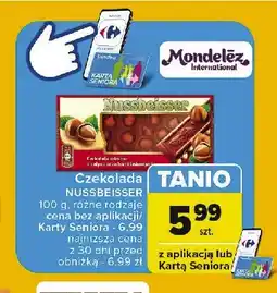 Carrefour Czekolada mleczna z całymi orzechami Alpen gold nussbeisser oferta