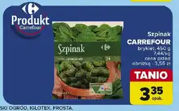 Carrefour Szpinak brykiet mrożony Carrefour oferta