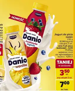 Carrefour Jogurt pitny truskawka jagoda Danone danio oferta
