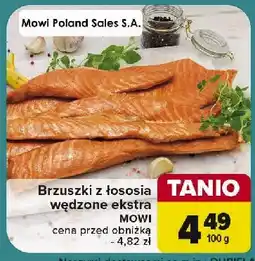 Carrefour Brzuszki wędzone łososia Mowi oferta