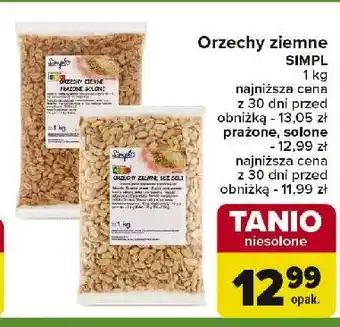 Carrefour Orzeszki ziemne solone Simpl oferta