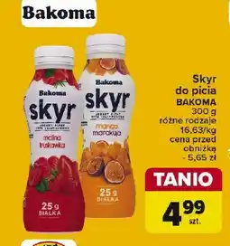 Carrefour Jogurt pitny mango-marakuja Bakoma skyr oferta