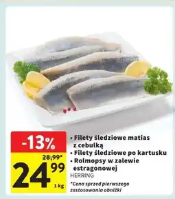 Intermarche Filety śledziowe po kartusku Herring oferta